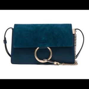 Chloé Faye Small Majolica Blue Cross Body Bag
